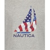 image:imageNautica Boys Short Sleeve JClass Logo Crew Neck TShirt Soft Comfortable Relaxed FitJclass Flag Grey Heather