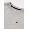 image:imageNautica Boys Short Sleeve Solid VNeck TShirt Soft Comfortable Relaxed FitGrey Heather