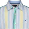 image:imageNautica Boys Short Sleeve Woven ButtonDown Shirt Light Weight amp BreathableCashmere Blue Resort Stripe