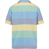 image:imageNautica Boys Short Sleeve Woven ButtonDown Shirt Light Weight amp BreathableWide Stripe Little Boy Blue