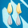 image:imageNautica Double Teardrop Dangle Earrings for Women Two Tone