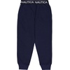 image:imageNautica Girls Logo Sweatpants Fleece Joggers with Ribbed Cuffs amp Functional Side PocketsPeacoat