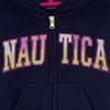 image:imageNautica Girls Logo Sweatshirt Fleece Hoodie With Fullzip Front amp PocketsPeacoatglitter Art