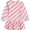 image:imageNautica Girls Long Sleeve Fleece Sweatshirt DressCoral Logo