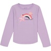 image:imageNautica Girls Long Sleeve Graphic TShirt Flip Sequin and Glitter EmbellishmentsLavendula Rainbow