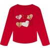 image:imageNautica Girls Long Sleeve Graphic TShirtRed Heart Anchor
