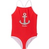 image:imageNautica Girls OnePiece Swimsuit with UPF 50 Sun Protection Quick Drying Bathing SuitFiery Red Anchor