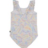 image:imageNautica Girls OnePiece Swimsuit with UPF 50 Sun Protection Quick Drying Bathing SuitWhite Shell Ruffle