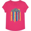 image:imageNautica Girls Short Sleeve Legacy TShirt with Flip Sequin Design Cotton Tee with Tagless InteriorFuchsia Purple Rainbow Sequin