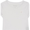image:imageNautica Girls Short Sleeve VNeck TShirt Solid Cotton Blend Tee with Tagless InteriorWhite