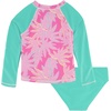 image:imageNautica Girls Twopiece Rashguard Swimsuit Set UPF 50 Sun Protection QuickDry Bathing SuitCockatoo Palm