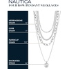 image:imageNautica Layered Necklace for Women Rhinestone Disc Pendant 1422 Inches