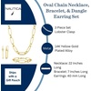 image:imageNautica Link Chain Necklace Earring Bracelet Set for Women
