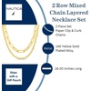 image:imageNautica Link Curb Chain Necklace Set for Women 14K Yellow Gold Plated Alloy 16  20 Inches