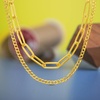 image:imageNautica Link Curb Chain Necklace Set for Women 14K Yellow Gold Plated Alloy 16  20 Inches