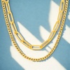 image:imageNautica Link Curb Chain Necklace Set for Women 14K Yellow Gold Plated Alloy 16  20 Inches