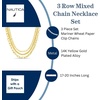 image:imageNautica Mariner Link Wheat Chain Necklace Set for Women 14K Yellow Gold Plated Alloy 14  20 Inches