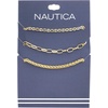 image:imageNautica Mariner Link Wheat Chain Necklace Set for Women 14K Yellow Gold Plated Alloy 14  20 Inches