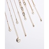 image:imageNautica Simulated Pearl Rhinestone Dog Tag Necklace Set for Women 14K Yellow Gold Plated Alloy 17  23 Inches
