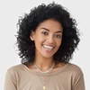 image:imageNautica Simulated Pearl Rhinestone Dog Tag Necklace Set for Women 14K Yellow Gold Plated Alloy 17  23 Inches