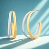 image:imageNautica Split Hoop Earrings for Women 30 mm Long