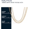 image:imageNautica Three Row Layered Necklace for Women Mariner Wheat Paperclip Chain