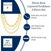 image:imageNautica Three Row Necklace for Women Layered Statement Chain 1620 Inches