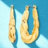 image:imageNautica Twisted Oval Hoop Earrings for Women 33 mm Long