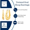 image:imageNautica Twisted Oval Hoop Earrings for Women 33 mm Long