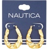 image:imageNautica Twisted Oval Hoop Earrings for Women 33 mm Long