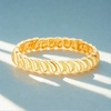 image:imageNautica Wave Stretch Bracelet for Women 14K Yellow Gold Plated Alloy