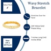 image:imageNautica Wave Stretch Bracelet for Women 14K Yellow Gold Plated Alloy