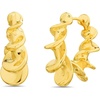 image:imageNautica 24 mm Twisted Hoop Earrings for Women 14K Yellow Gold Plated Alloy