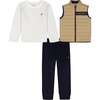 image:imageNautica Baby Boys 3 Pc Puff Vest Pant SetIncenseNavy Blazer