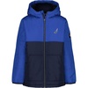 image:imageNautica Boys Heavyweight Hooded Bubble Jacket With Polar Fleece LiningColorblock Galaxy Blue