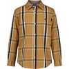 image:imageNautica Boys Long Sleeve Woven ButtonDown Shirt Comfortable Classic FitBrown Sugar Grid Plaid
