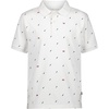 image:imageNautica Boys Short Sleeve Fashion Polo Button Closure Soft amp ComfortableAmericana Aop White