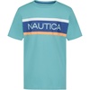 image:imageNautica Boys Short Sleeve JClass Logo Crew Neck TShirt Soft Comfortable Relaxed FitBarredstripe Beachball Blue