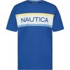 image:imageNautica Boys Short Sleeve JClass Logo Crew Neck TShirt Soft Comfortable Relaxed FitBarredstripe Windsurf Blue