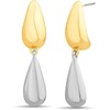 image:imageNautica Double Teardrop Dangle Earrings for Women Two Tone