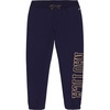 image:imageNautica Girls Logo Sweatpants Fleece Joggers with Ribbed Cuffs amp Functional Side PocketsPeacoat Glitter Art