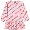 image:imageNautica Girls Long Sleeve Fleece Sweatshirt DressCoral Logo
