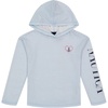 image:imageNautica Girls Striped Long Sleeved Hooded TopBlue Anchor Stripe