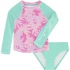 image:imageNautica Girls Twopiece Rashguard Swimsuit Set UPF 50 Sun Protection QuickDry Bathing SuitCockatoo Palm