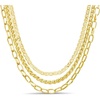 image:imageNautica Mariner Link Wheat Chain Necklace Set for Women 14K Yellow Gold Plated Alloy 14  20 Inches