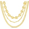 image:imageNautica Three Row Necklace for Women Layered Statement Chain 1620 Inches