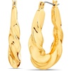 image:imageNautica Twisted Oval Hoop Earrings for Women 33 mm Long