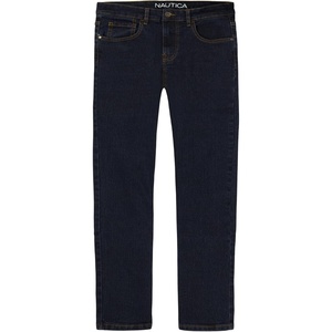 image:imageNautica Boys Classic Fit Straight Leg Denim Jeans 5Pocket Style Zipper Fly amp Button ClosureNavy Rinse