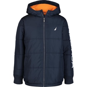 image:imageNautica Boys Heavyweight Hooded Bubble Jacket With Polar Fleece LiningNew Sport Navy