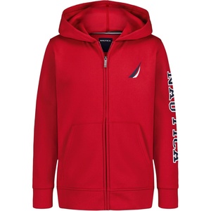 image:imageNautica Boys Long Sleeve Fleece Full Zip Hoodie Comfortable Relaxed FitJclass Duo Rio Red